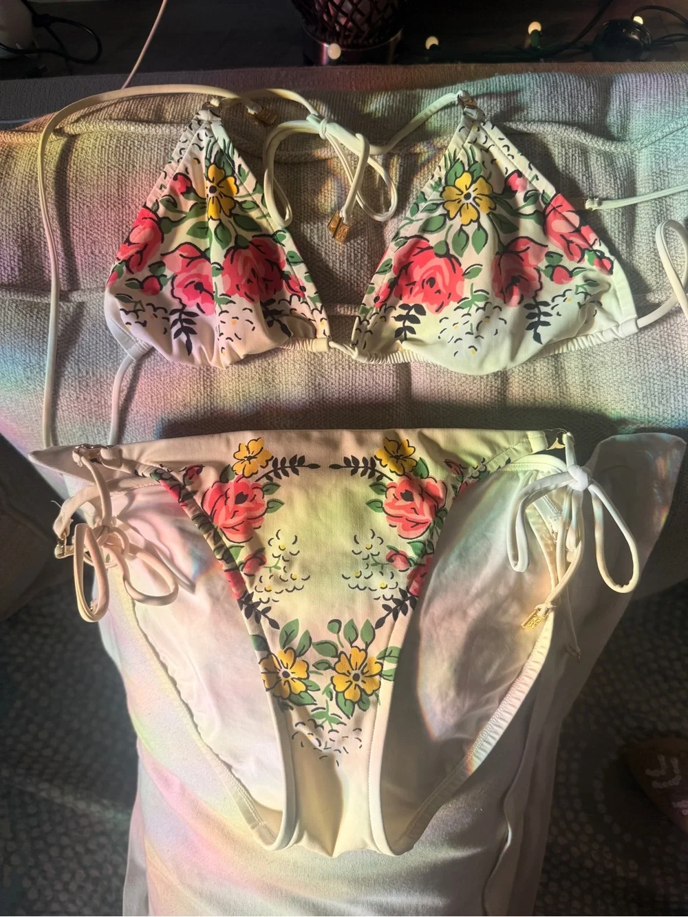 Tory Burch Beautiful Floral String Bikini Set